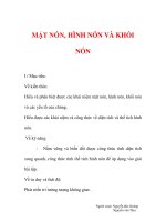 Giáo án HÌnh học 12 ban tự nhiên : Tên bài dạy : MẶT NÓN, HÌNH NÓN VÀ KHỐI NÓN doc