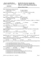 SỞ GD VÀ ĐT BÌNH THUẬN TRƯỜNG THPT BC CHU VĂN AN MÃ ĐỀ 301 ĐỀ KIỂM TRA HỌC docx