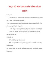 Giáo án Giải tích 12 ban tự nhiên : Tên bài dạy : MỘT SỐ PHƯƠNG PHÁP TÍNH TÍCH PHÂN pptx