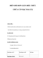 BIẾN ĐỔI ĐƠN GIẢN BIỂU THỨC CHỨA CĂN BẬC HAI (T2) ppsx