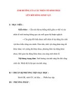 Giáo án Sinh Học lớp 12: ẢNH HƯỞNG CỦA CÁC NHÂN TỐ SINH THÁI LÊN ĐỜI SỐNG SINH VẬT pps