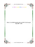 Đề tài : Cơ chế điều hành lãi suất của NHNN Việt Nam giai đoạn 2005 – 2010 pptx