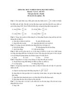 KIỂM TRA TRẮC NGHIỆM TRUNG HỌC PHỔ THÔNG Môn thi : VẬT LÍ – BỔ TÚC Thời gian ppsx