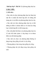 Sinh học lớp 9 - Bài 36: Các phương pháp chọn lọc docx