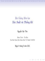 Bài giảng xác suất thống kê ( Nguyễn Văn Thìn ) - Chương 6 doc