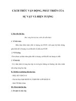 CÁCH THỨC VẬN ĐỘNG, PHÁT TRIỂN CỦA SỰ VẬT VÀ HIỆN TƯỢNG pps
