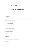 Unit 9: A first-aid course Period 58 - Lesson 4: Read pot