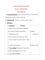 Giáo án Tiếng Anh lớp 8: Unit 8 Country life and city life lesson 1 : Getting started Listen and read ppt