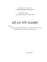 Nghiên cứu quy trình lắp đặt, vận hành, sửa chữa và bảo dưỡng bình tách tại xí nghiệp liên doanh vietsovpetro