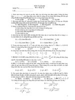 Kiểm Tra 45 phút Môn: Vật lý 12 - Mã đề 004 pdf