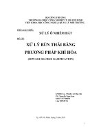 Xử lý bùn thải bằng phương pháp khí hóa