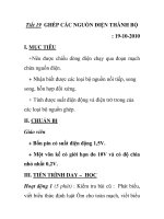 Tiết 19 GHÉP CÁC NGUỒN ĐIỆN THÀNH BỘ potx
