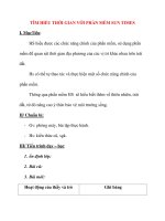 Giáo án Tin Học lớp 8 Ban Tự Nhiên: TÌM HIỂU THỜI GIAN VỚI PHẦN MỀM SUN TIMES pot