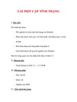 Giáo án Sinh học lớp 9 : Tên bài dạy : LAI MỘT CẶP TÍNH TRẠNG potx