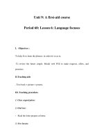 Unit 9: A first-aid course Period 60: Lesson 6: Language focuses doc