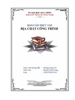 Báo cáo thực tập địa chất công trình-nguyên tắc hoạt động và quy trình thực hiện khoan