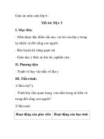 Giáo án môn sinh lớp 6 Tiết 64: ĐỊA Y pdf