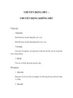 CHUYỂN ĐỘNG ĐỀU – CHUYỂN DỘNG KHÔNG ĐỀU pps