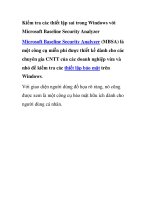Kiểm tra các thiết lập sai trong Windows với Microsoft Baseline Security Analyzer Microsoft pot