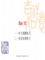 Giáo trình trung văn 2 - Bài 10 docx