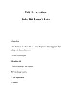 Unit 16: Inventions. Period 100: Lesson 3: Listen pptx