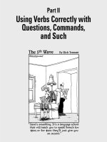 Giáo trình động từ tiếng Pháp - Part II Using Verbs Correctly with Questions, Commands, and Such - Chapter 7 pdf