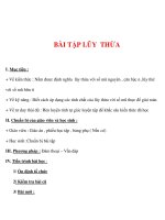 Giáo án Toán 12 ban cơ bản : Tên bài dạy : BÀI TẬP LŨY THỪA pot