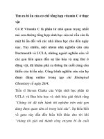 Tìm ra bí ẩn của cơ chế tổng hợp vitamin C ở thực vật pdf