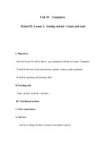 Unit 15: Computers. Period 92: Lesson 1: Getting started - Listen and read pdf