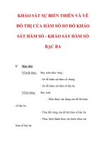 Giáo án Toán 12 ban cơ bản : Tên bài dạy : KHẢO SÁT SỰ BIẾN THIÊN VÀ VẼ ĐỒ THỊ CỦA HÀM SỐ SƠ ĐỒ KHẢO SÁT HÀM SỐ - KHẢO SÁT HÀM SỐ BẬC BA pptx
