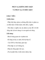 PHẢN XẠ KHÔNG ĐIỀU KIỆN VÀ PHẢN XẠ CÓ ĐIỀU KIỆN pps