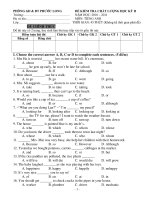 ĐỀ KIỂM TRA CHẤT LƯỢNG HỌC KỲ II NĂM HỌC: 2010 – 2011 ppsx