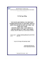 Xây dựng hệ thống câu hỏi trắc nghiệm khách quan giúp học sinh tự kiểm tra, đánh giá kết quả học tập trên máy tính chương động học chất điểm và chương động lực học chất điểm