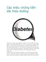 Các triệu chứng tiền đái tháo đường docx
