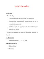 Giáo án Sinh học lớp 9 : Tên bài dạy : NGUYÊN PHÂN pptx