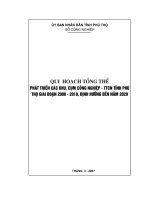 Phát triển các khu, cụm công nghiệp, tiểu thủ công nghiệp tỉnh Phú Thọ giai đoạn 2006 2010 định hướng đến năm 2020