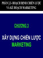 XÂY DỰNG CHIẾN LƯỢC MARKETING - CHƯƠNG 3 ppt