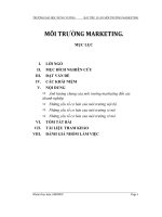 Môi trường maketing công ty Kinh Đô