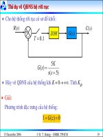 Bài giảng lý thuyết điều khiển tự động - Phân tích và thiết kế hệ thống điều khiển rời rạc part 3 pot