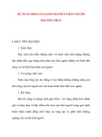 Giáo án Lịch Sử lớp 10: SỰ XUẤT HIỆN CỦA LOÀI NGƯỜI VÀ BẦY NGƯỜI NGUYÊN THUỶ ppt