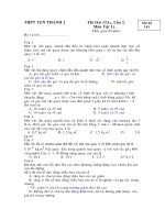 Thi thử Lần 2 Môn Vật Lí - Mã đề 101 doc