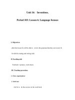 Unit 16: Inventions. Period 103: Lesson 6: Language focuses potx