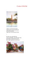 CA DAO VỀ CÁC ĐỊA DANH - TỈNH THÀNH PHỐ - 1 pdf