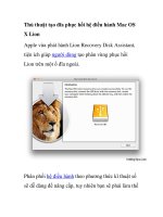 Thủ thuật tạo đĩa phục hồi hệ điều hành Mac OS X Lion docx