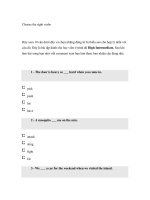 Choose the right verbs ppsx