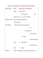 Giáo án Hóa Học lớp 10: BẢNG TUẦN HOÀN CÁC NGUYÊN TỐ HÓA HỌC(tiết 1) ppsx