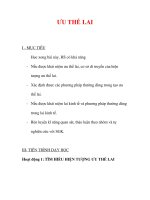 Giáo án Sinh học lớp 9 : Tên bài dạy : ƯU THẾ LAI ppsx