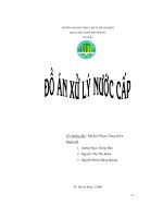 Thiết kế trạm xử lý nước cấp công suất 2500 m3 ngày/đêm