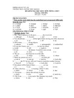 ĐỀ KIỂM TRA HỌC KÌ II- MÔN TIẾNG ANH 9 Năm học: 2010-2011 doc