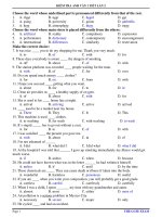 KIỂM TRA ANH VĂN 1 TIẾT LẦN 2 potx